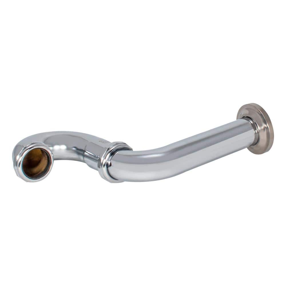 Chrome 1-1/2" Metal P-Trap with Wall Extension