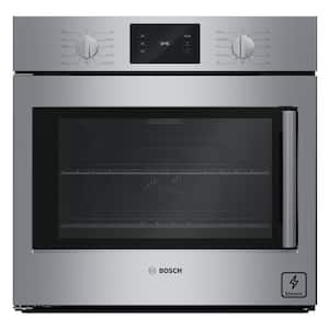 500 Series 30 in. Single Electric Wall Oven with European Convection and Self Cleaning in Stainless Steel, Left Opening