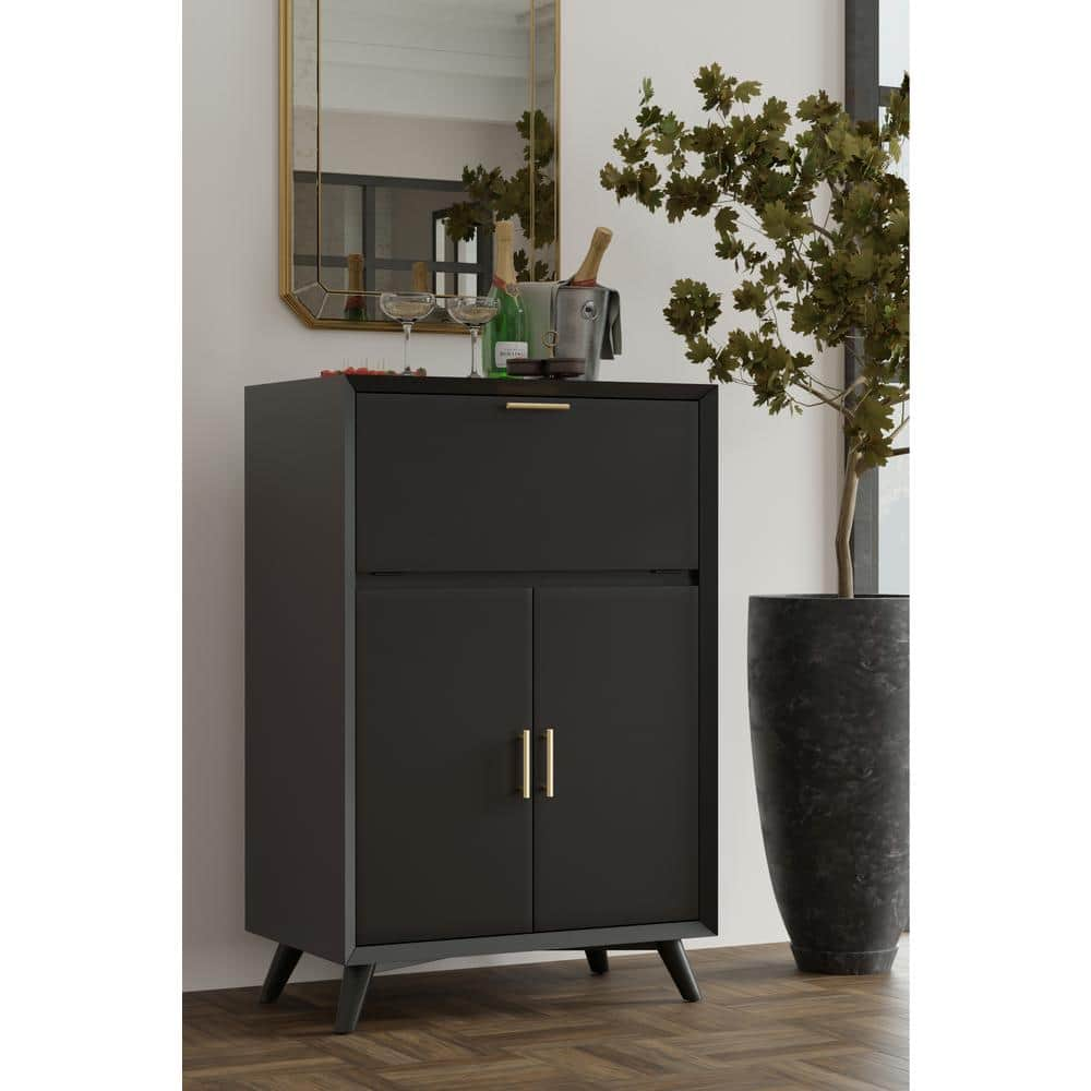 BenchTop Countertop Storage Cabinet with 20 Drawers - BLACK Frame with Clear