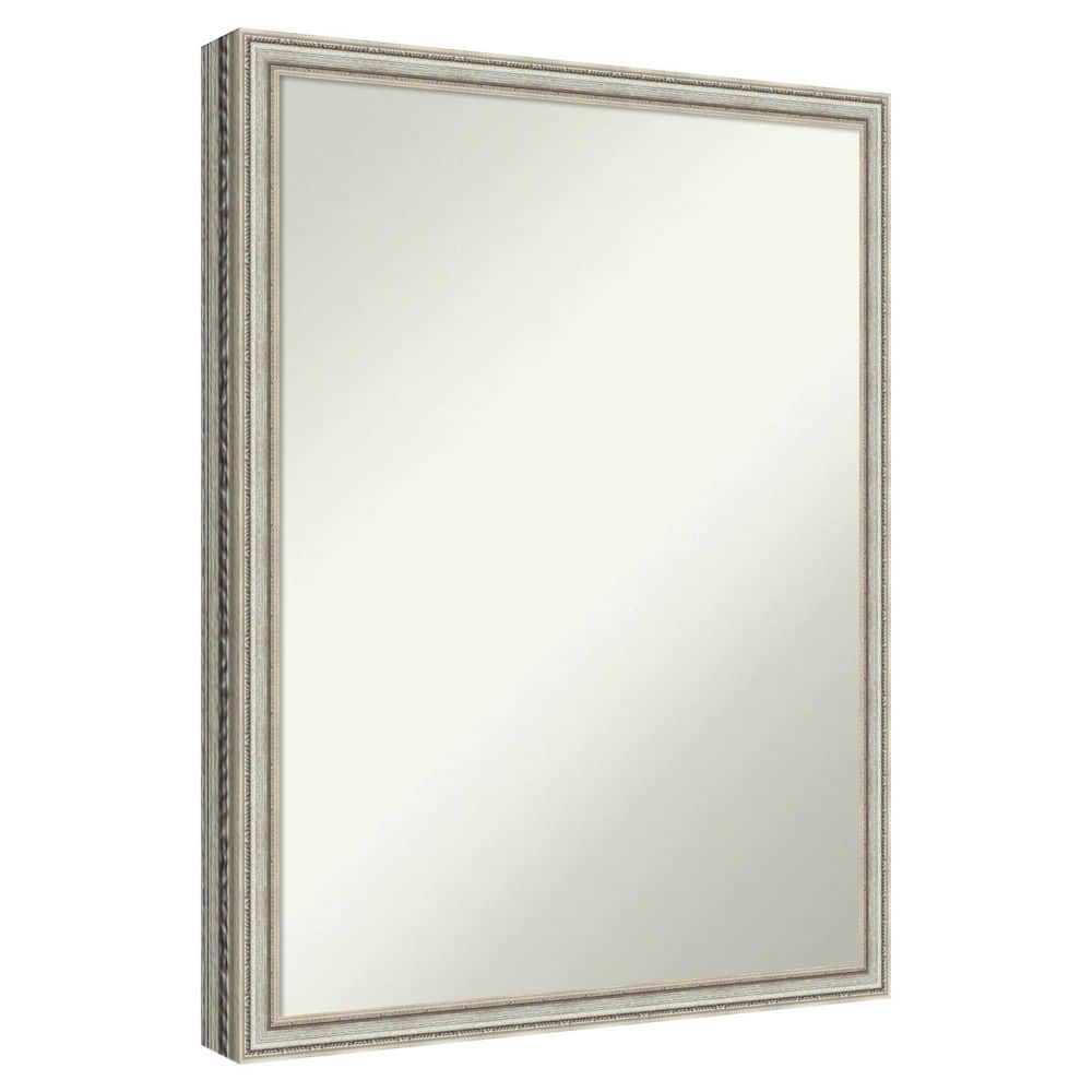 Cordelia Antique Silver 19.75 in. x 25.75 in. Non-Beveled Traditional Rectangle Wood Framed Wall Mirror price history on PriceWatchPro