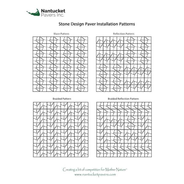 Nantucket Pavers 17.5 in. x 17.5 in. Stone Design Square Gray Variegated Concrete Paver (46-Pieces/97 sq. ft./Pallet)