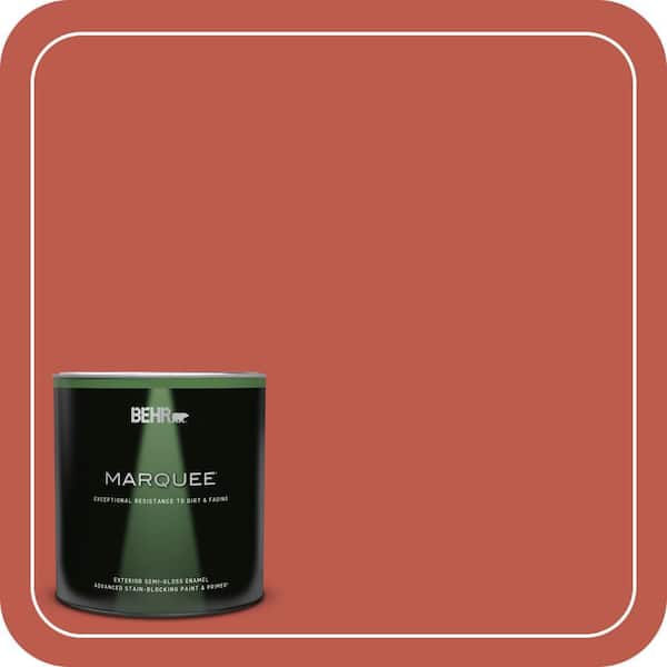 BEHR MARQUEE 1 qt. #M170-7 Tandoori Semi-Gloss Enamel Exterior Paint & Primer