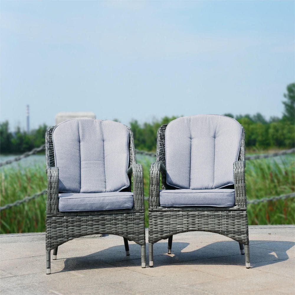 moda furnishings Nefes 2-Piece Outdoor Aluminum Wicker Chair