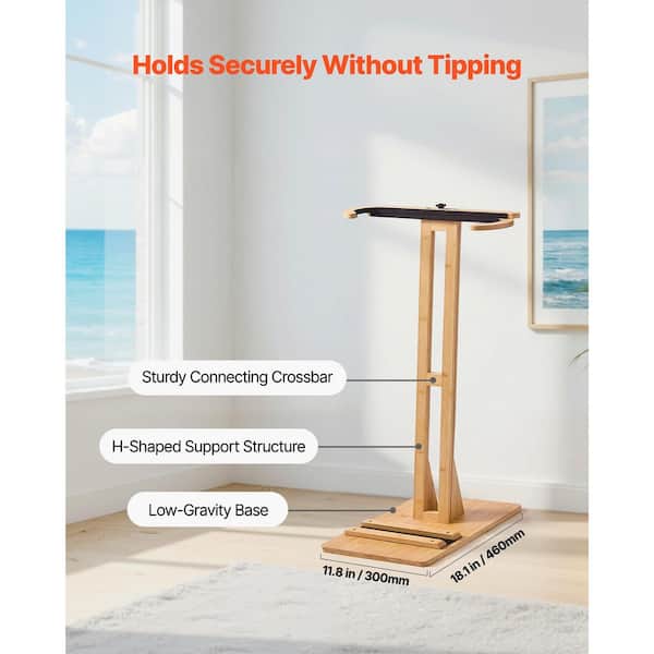 VEVOR Vertical Surfboard Stand Wooden Surfboard Rack for Storage
