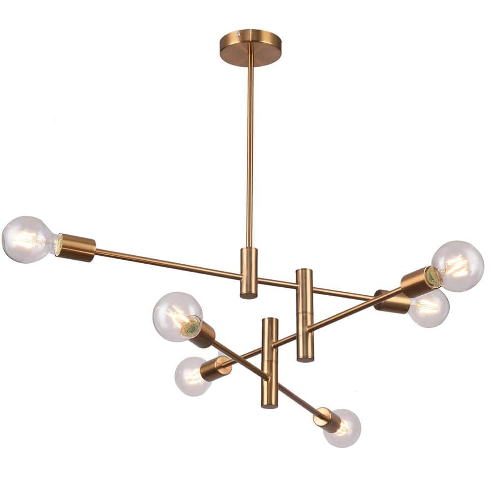 Sophies 6-Light Brushed Bronze Sputnik Chandelier