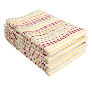 Fall Multicolor Pebble Cotton Terry Bar Mop Kitchen Towel Set of 4