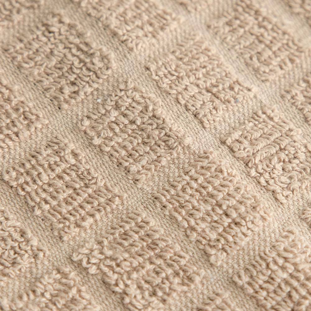 Putty and White Cotton Terry Kitchen Towel Set