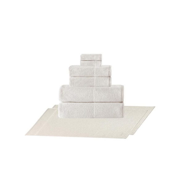 Enchante Home Incanto 8-Pieces Cream Turkish Cotton Towel Set