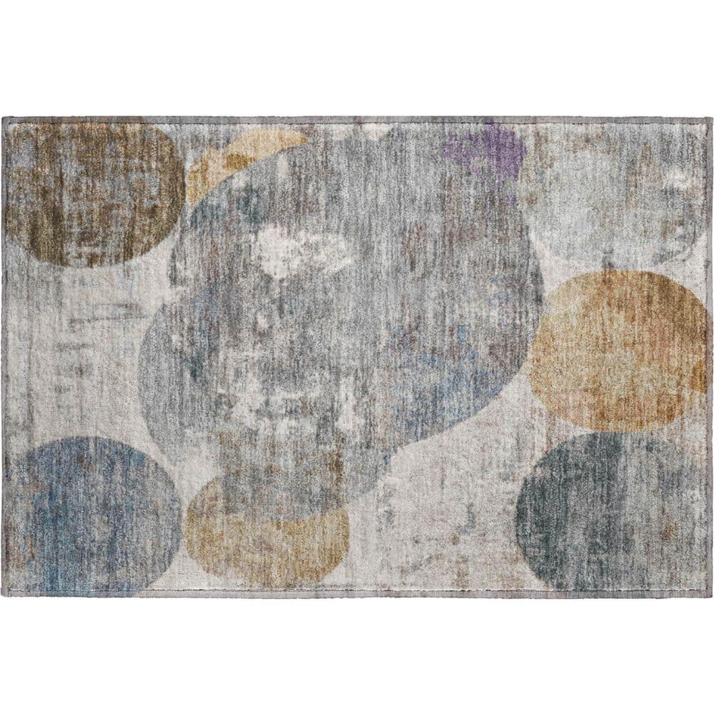 Mayfield Premium Machine Washable Abstract AMF2381 Khaki 3 ft. x 4 ft. Area Rug price history on PriceWatchPro