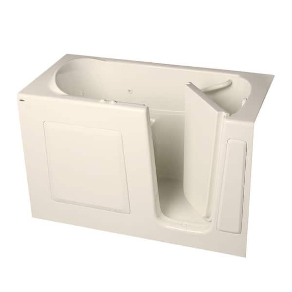 American Standard Gelcoat 5 ft. Walk-In Whirlpool and Air Bath Tub with Right Quick Drain in Linen