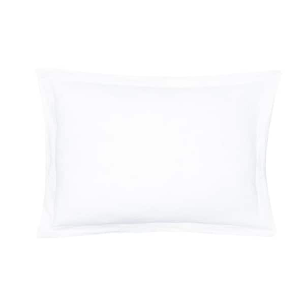 LEVTEX HOME Washed Linen White Flange 26 in. x 20 in. Standard Sham