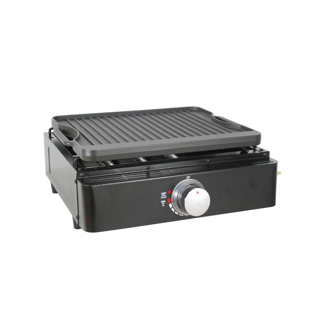 UPC 817223010231 product image for Lifesmart Single Burner Tabletop Propane Reversible Griddle in Black with 2 Sepa | upcitemdb.com