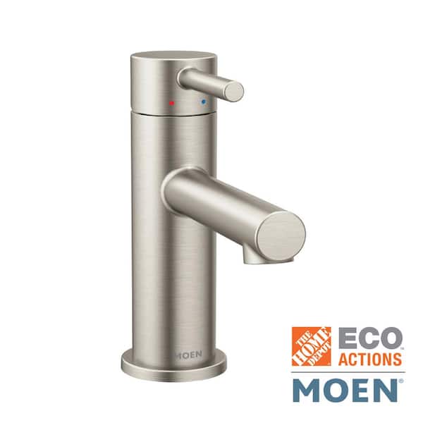 MOEN Align Single Hole Single-Handle Bathroom Faucet in Brushed Nickel