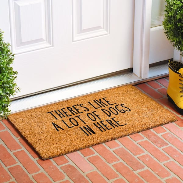 There's like a lot of dogs here Doormat 17" x 29"