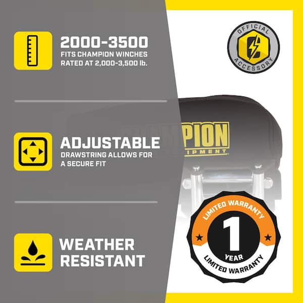Small Neoprene Winch Cover for 2,000 lbs. to 3,000 lbs. Champion Winches