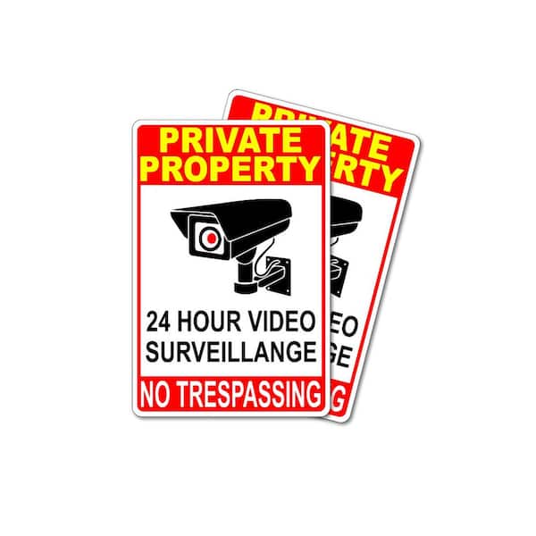 6  SECURITY stickers video SURVEILLANCE camera DECAL STICKER property home CCTV 