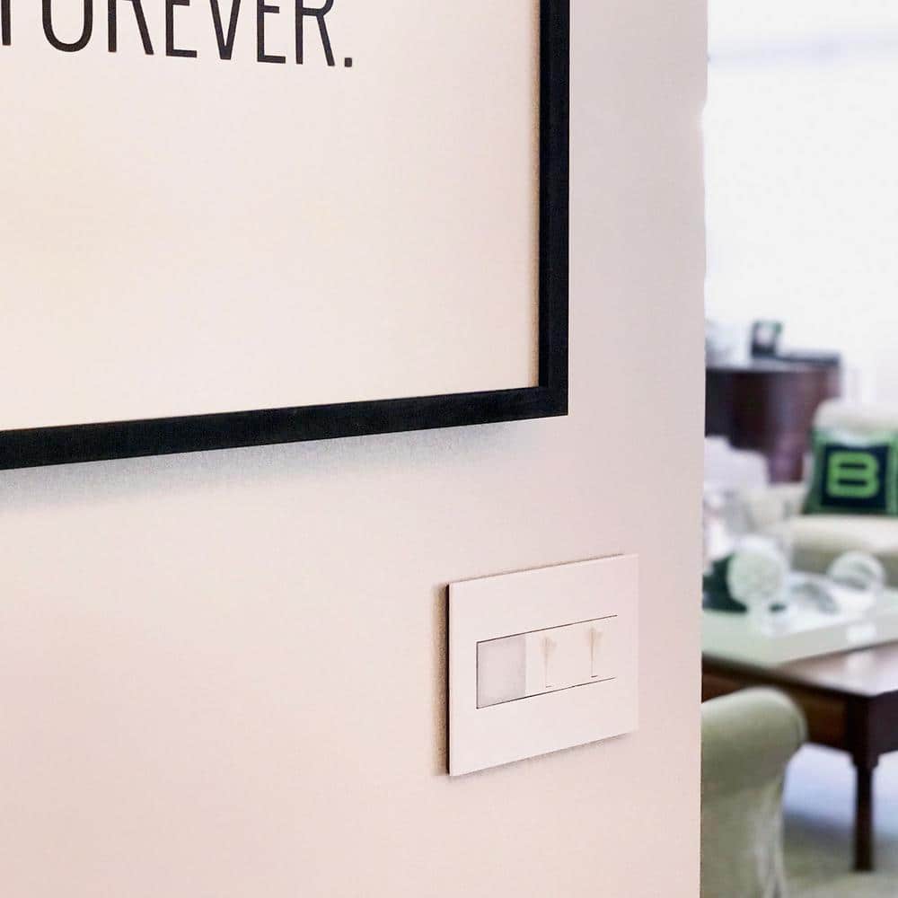 Gloss White 3-Gang Screwless Wall Plate