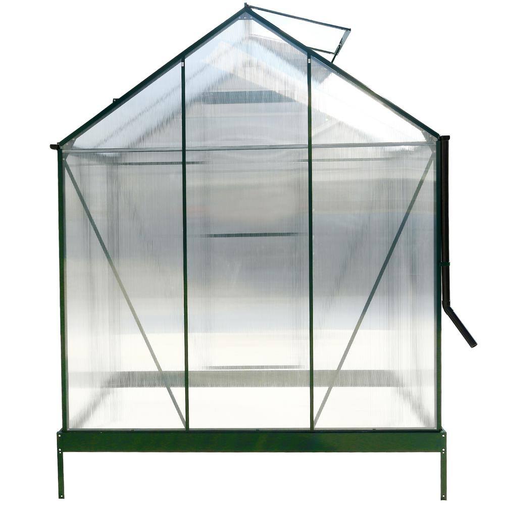 6 ft. x 4 ft. x 8 ft. Polycarbonate Greenhouse, Heavy Duty Outdoor Aluminum