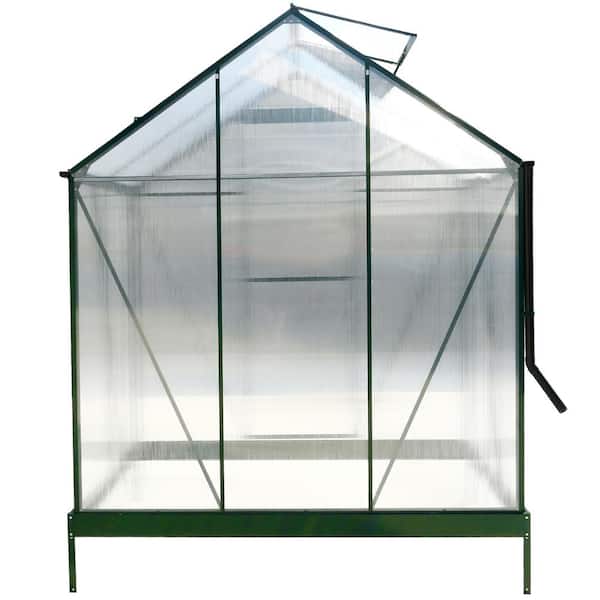 Unbranded 6 ft. x 4 ft. x 8 ft. Polycarbonate Greenhouse, Heavy Duty Outdoor Aluminum Walk-in Green House Kit