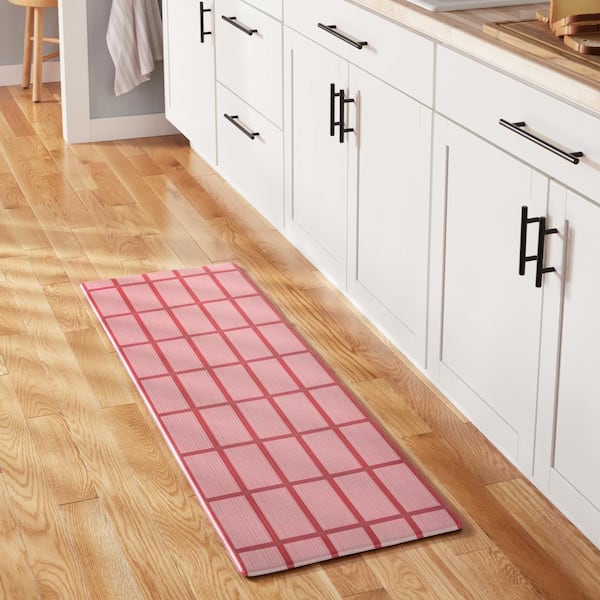 Red Mosaic Antifatigue Kitchen Mats