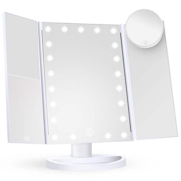 Unbranded 9.4 in. W x 13.3 in. H Rectangular Makeup Mirror Vanity Mirror with Lights Frameless Mirror