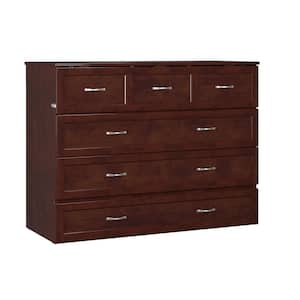 Deerfield Murphy Bed Chest Full Walnut with Charger