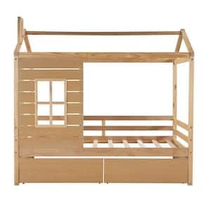 Beige Composite Frame Twin Panel Bed