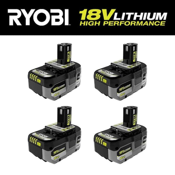 ONE+ 18V HIGH PERFORMANCE Lithium-Ion (2) 4.0 Ah and (2) 6.0 Ah Batteries