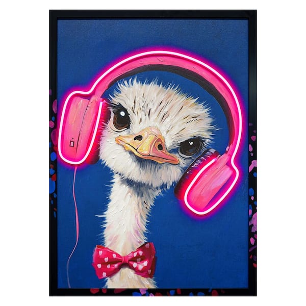 1-Piece Framed Mixed Media Animal Wall Art 29 in. x 21 in.