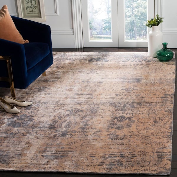 Tibetan 6 ft. x 9 ft. Gray Persian Area Rug