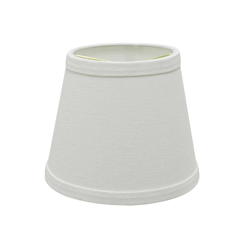 White Linen Empire Chandelier Lamp Shades, 5-Pack