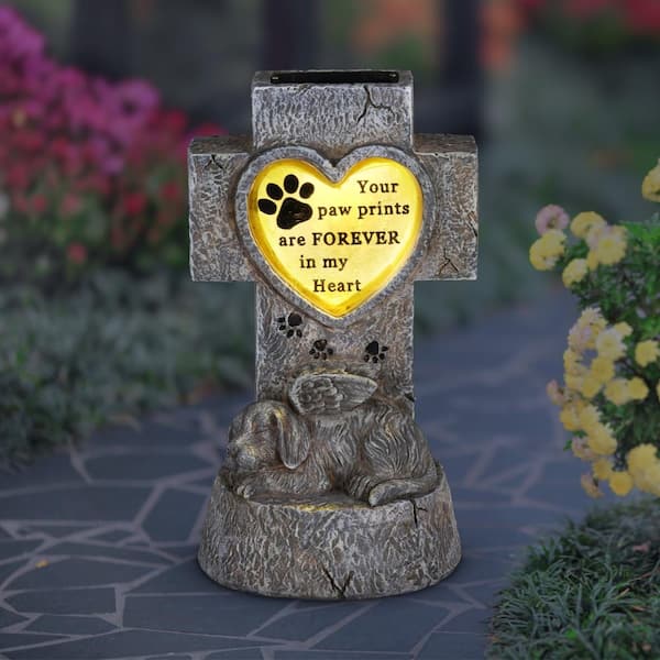 Exhart Solar Dog Memorial Cross Marker, 6 x 5 x 9.5 in Exhart Solar Dog Memorial Cross Marker, 6 x 5 x 9.5 in