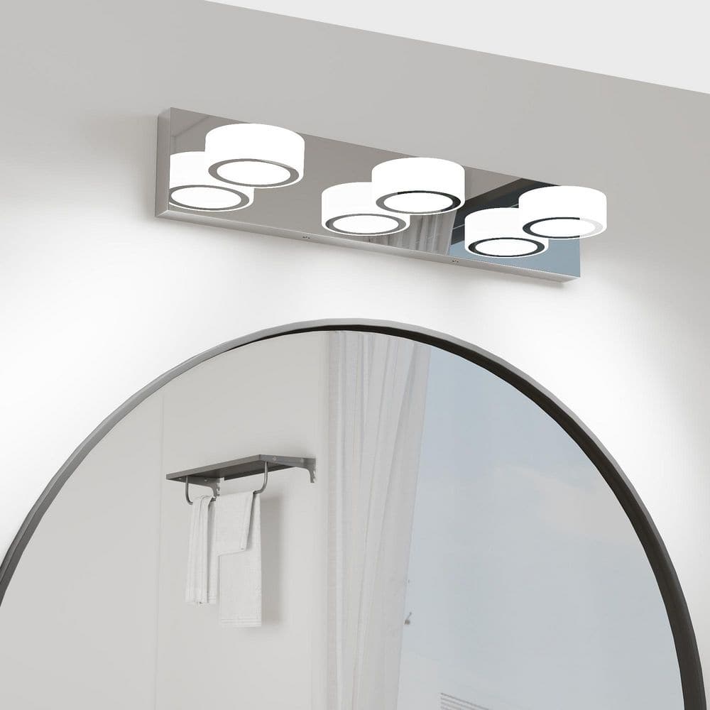 21.3 in. 3 Chrome Vanity Light with Acrylic Shades price history on PriceWatchPro