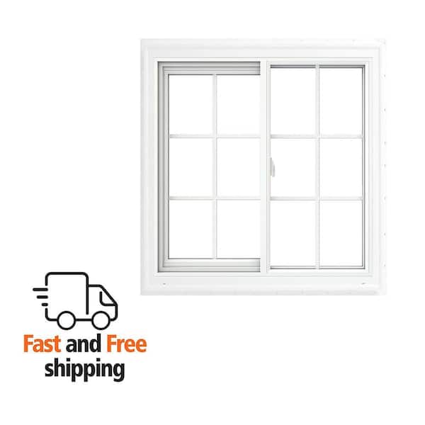 JELD-WEN V-2500 Series 59.5 in. W x 47.5 in. H Left-Handed White