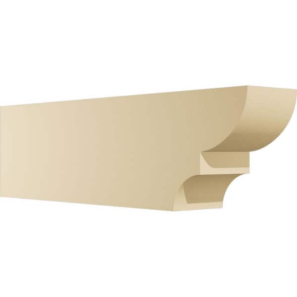 Ekena Millwork 6 in. W x 10 in. H x 36 in. L Standard Ridgewood Signature Polyurethane Outlooker, Primed Tan