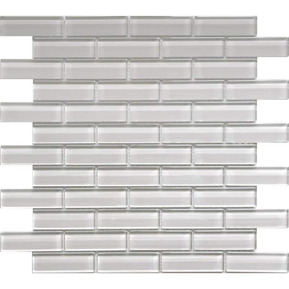 Light Gray 4 in. x 5 in. Polished Glass Mosaic Tile Sample (0.13 sq. ft./Piece) price history on PriceWatchPro