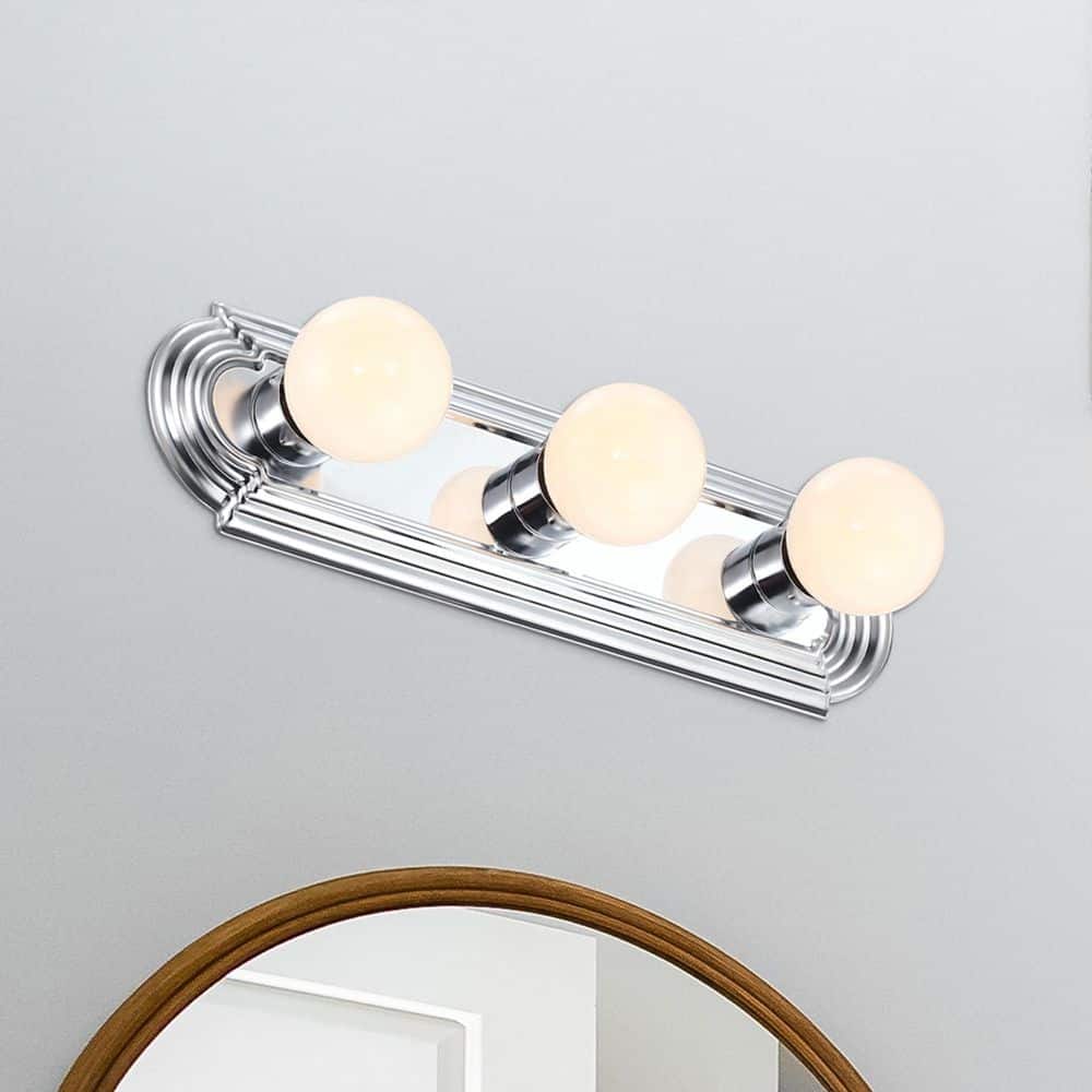 Raceway 18 in. 3-Light Chrome Vanity Light for Bathrooms price history on PriceWatchPro