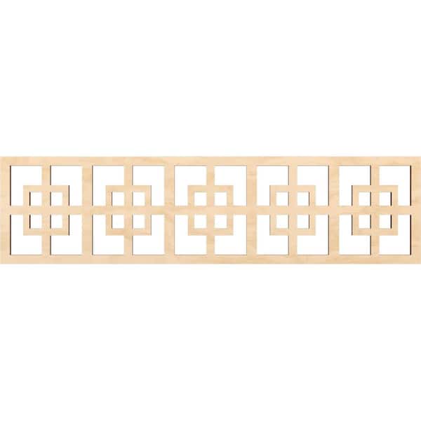 Ekena Millwork Cambridge Fretwork 0.375 in. D x 47 in. W x 12 in. L Birch Wood Panel Moulding