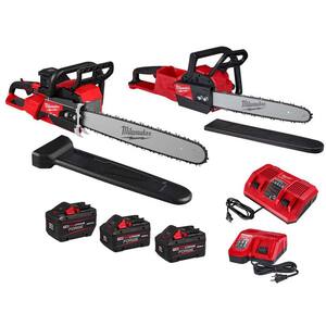 Milwaukee M18 FUEL 18V Brushless Cordless 20 in. Dual Battery Chainsaw ...