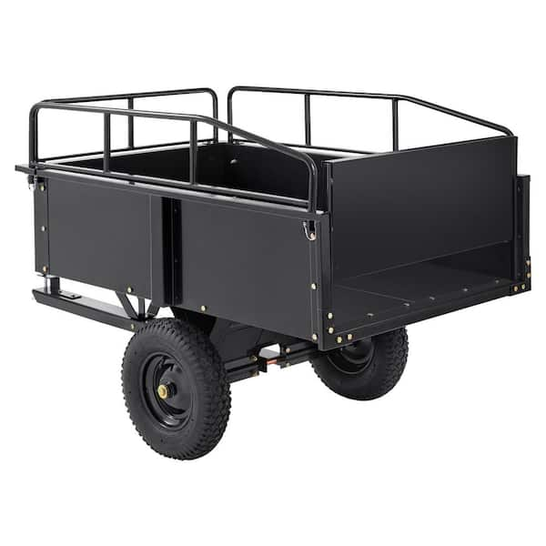 750 lbs. 15 cu. ft. Eavy Duty ATV Trailer Steel Dump Cart Garden Cart Garden Utility Trailer Blade Span