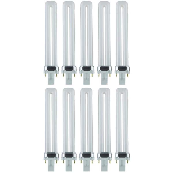Sunlite 48-Watt Equivalent PL U-Shaped Plug-In G23 2-Pin Base CFL Light Bulb in Daylight Deluxe 6500K (10-Pack)