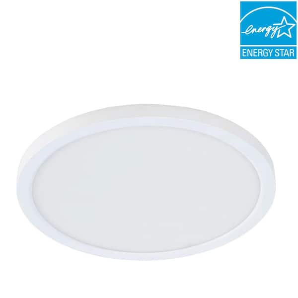 Feit Electric 5 In 8 Watt Title 24 Dimmable White Integrated Led Round Flat Panel Ceiling Flush Mount With Color Change Cct 74202 Ca V2 The Home Depot - Feit Electric Led Ceiling Light