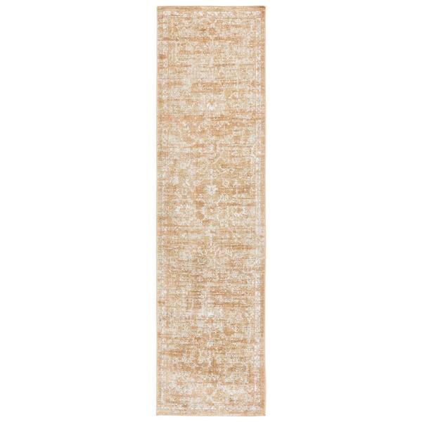 Hazel 2 ft. x 7 ft. Gold/Ivory Persian Runner Rug