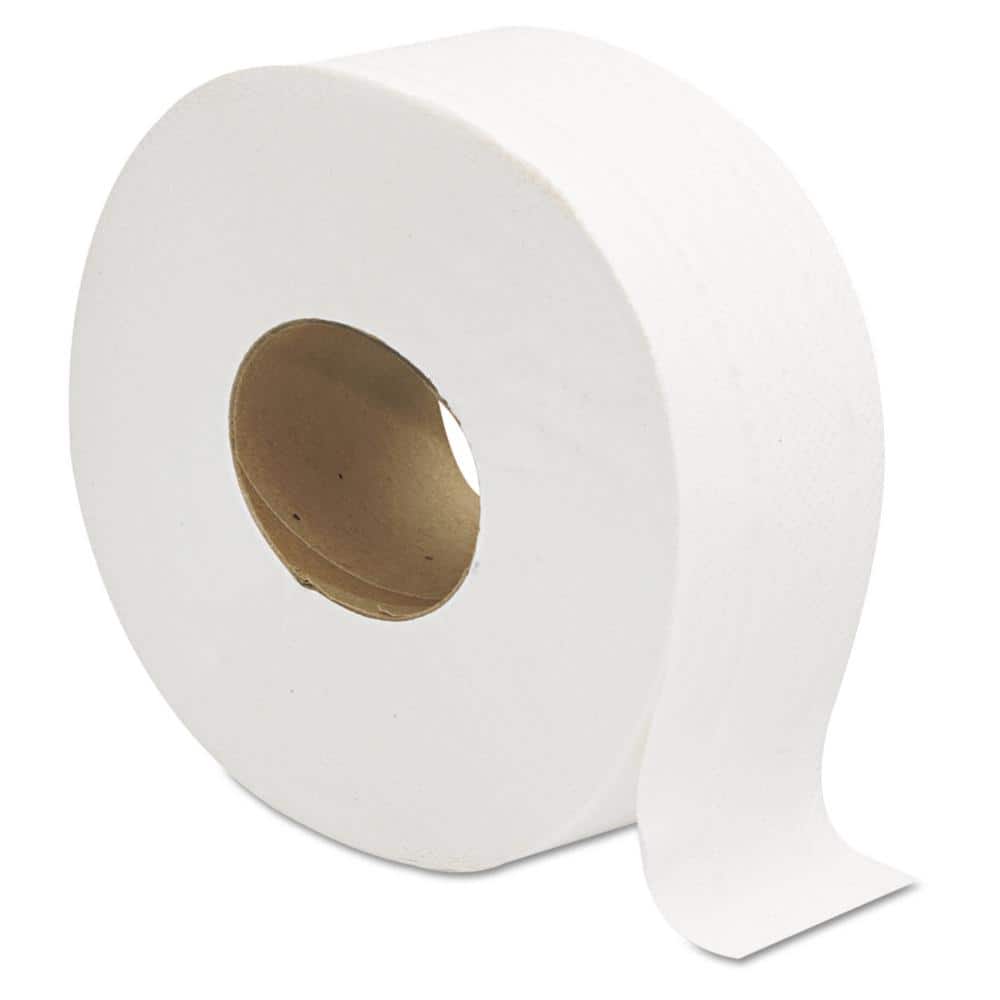 GEN 3.25 in. W x 720 ft. L White Septic Safe Jumbo JRT Toilet Paper 2-Ply (12-Rolls/Carton) -  GEN202