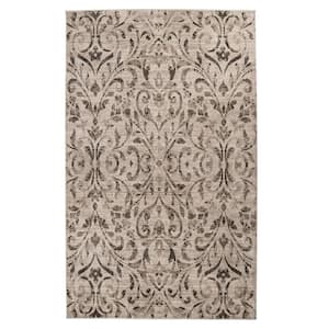 5 ft. x 8 ft. Bronze Floral Vines Power Loom Stain Resistant Area Rug
