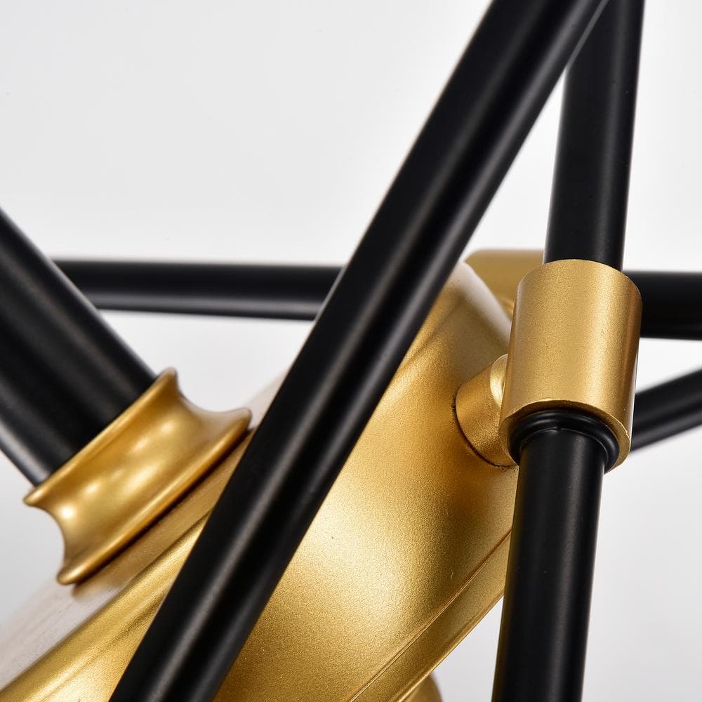 Lorena Black and Gold 10-Light Sputnik Chandelier