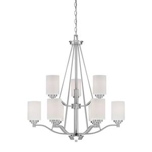 Millennium Lighting 4-Light Satin Nickel Vanity Light with Etched White ...