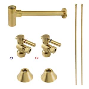 Trimscape Bathroom Plumbing Trim Kits with Bottle Trap in Brushed Brass