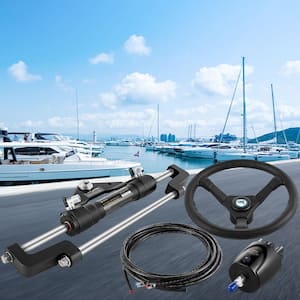 Hydraulic Outboard Steering Kit 300HP Hydraulic Steering Kit 16 ft. Hydraulic Steering Hose Hydraulic Boat Steering Kit