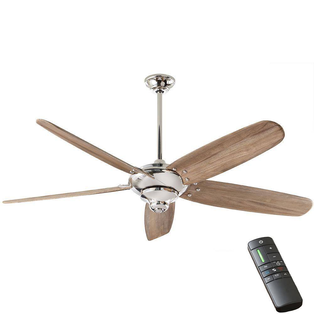 Home Decorators Collection Altura Dc 68 In Indoor Polished Nickel Dry Rated Ceiling Fan With Downrod